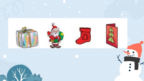 A group of christmas objects

Description automatically generated